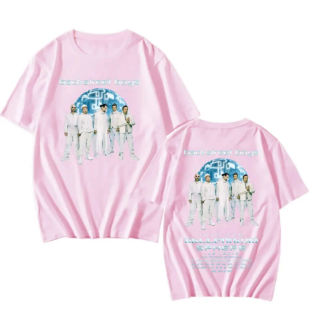 باك ستريت بويز في جولة الألفية 2025 تي شيرت قصير الأكمام الصيف رجالي بلايز موضة الفرقة الطباعة تي شيرت للجنسين تيز #6