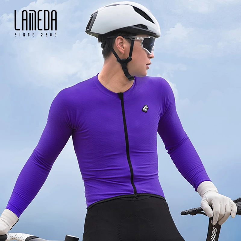 Lameda Bicycle Long Sleeve Cycling Jersey Anti-linting Tight Fleece Warm Tight Fleece Warm Lightweight Close-fitting Clothing