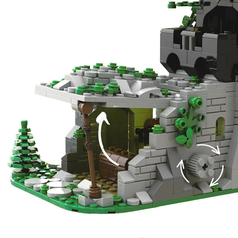 Europeanl Street View Medieval Camouflaged Outpost Castle model DIY creative ideas Toy Gift buildingblocks MOC-128713 6066