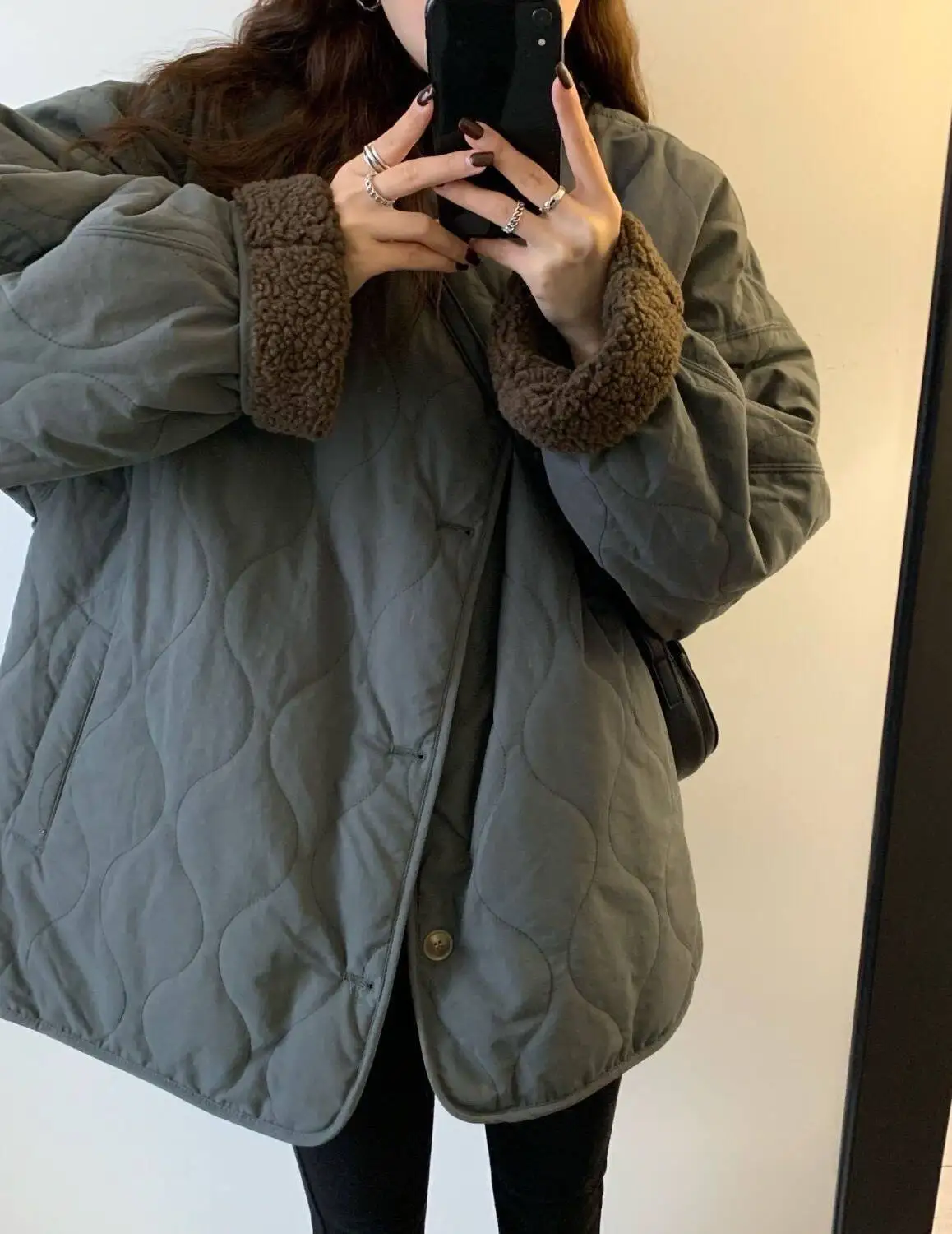 

Парки женские укороченные осенние, из полиэстера, на пуху, с хлопковой подкладкой, на шнурке, с несколькими карманами, регулируемый компактный трос, универсальный сафари