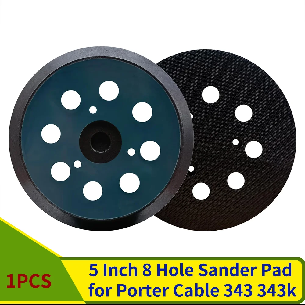 125mm/5 Inch 8 Hole Hook & Loop Sanding Pad for DEWALT DW420,Replacement Sanding Pad for Makita 743081-8/743051-7 Orbital Sander