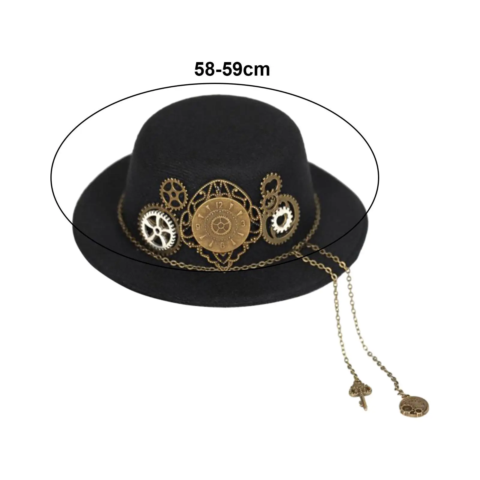 Steampunk Mini Top Hat Hairpin Cosplay Accessories Decorative Headwear for Party Supplies Dance Stage Show Womens Girls Holiday