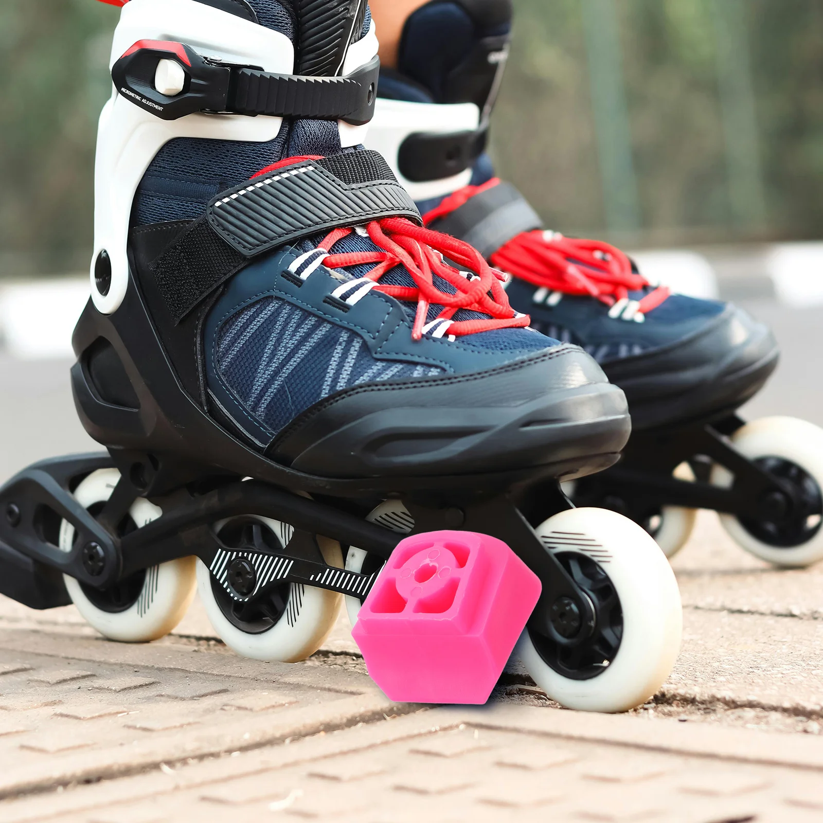 

2pcs Kids Roller Skate Brake Blocks Durable Replacement Pads Universal Fit Safety Lightweight Adjustable For Inline