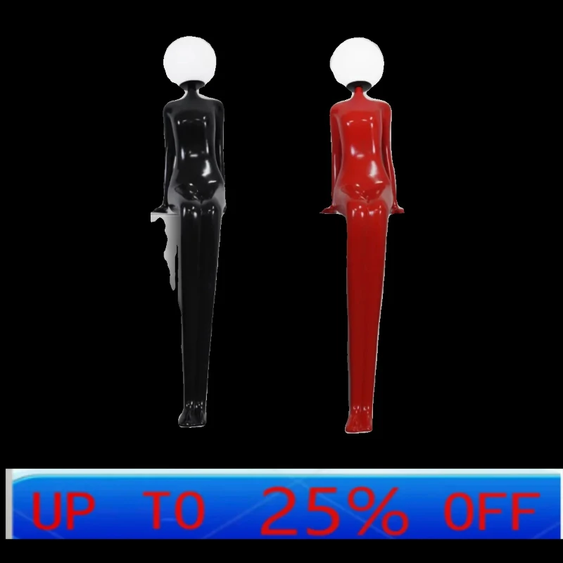 LTT humanoid art sculpture large abstract figure sitting porch living room hotel ornament