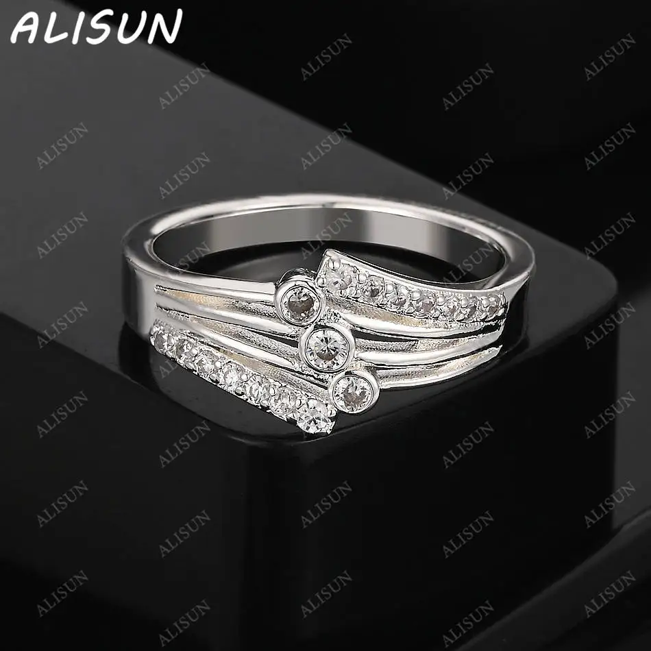 

ALISUN 925 Sterling Silver Size 7-10 Zircons Ring For Women Fashion Jewelry Vintage Grace Charm Noble Party Birthday Gifts
