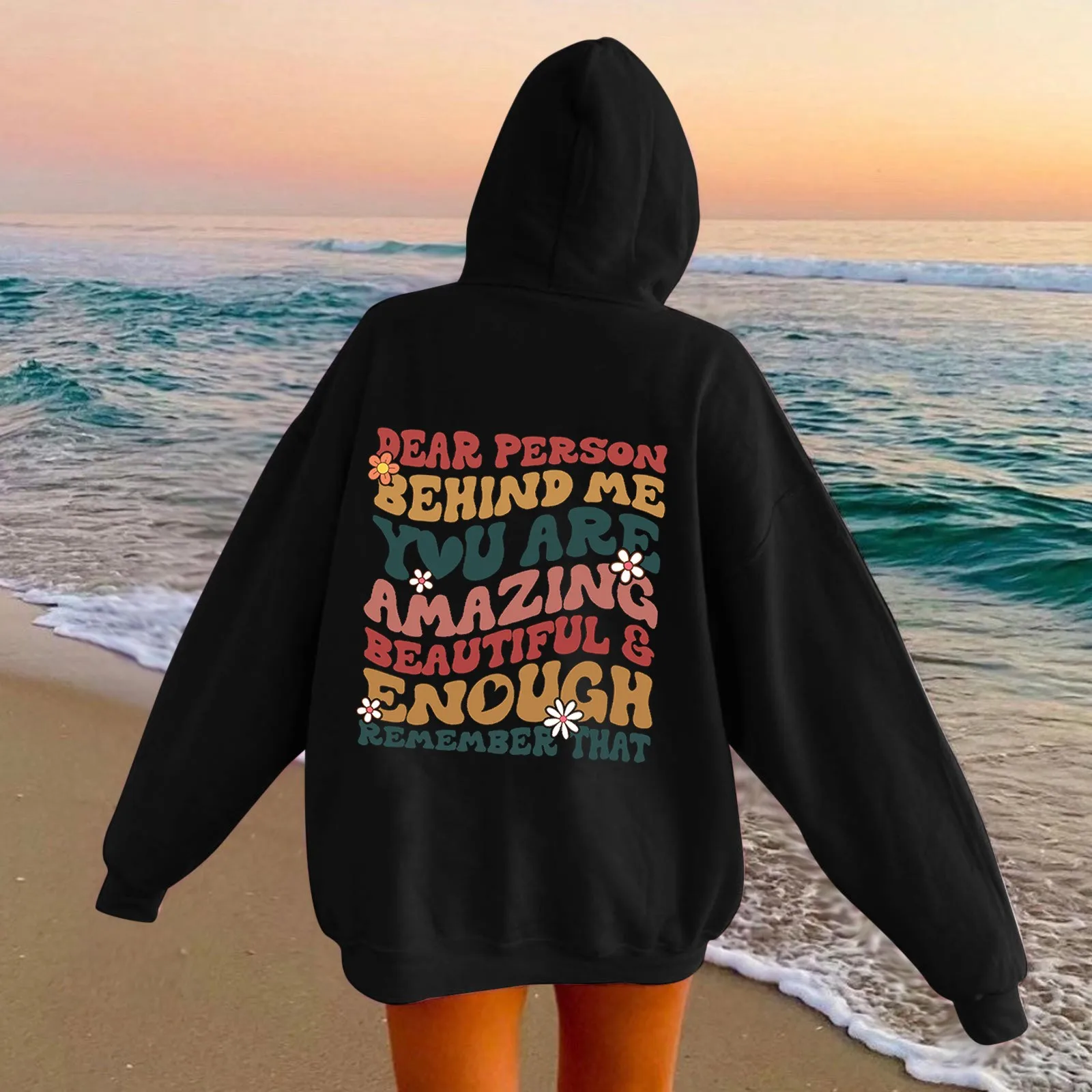 

Oversized Hoodies Women Letters Print Graphic Sweatshirts Vintage Trendy Kawaii Streetwear Harajuku Pullovers Gothic Hooded Tops