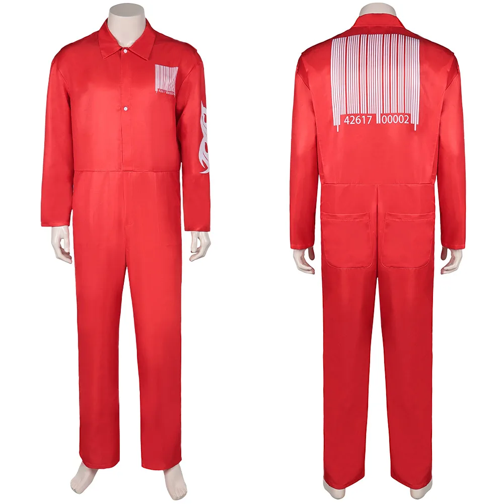Joey Cosplay Fantasia Red Uniform Band Slip Cosplay Knot Costume Disguise Jumpsuit Men Fantasy Halloween Carnival Party Clothes