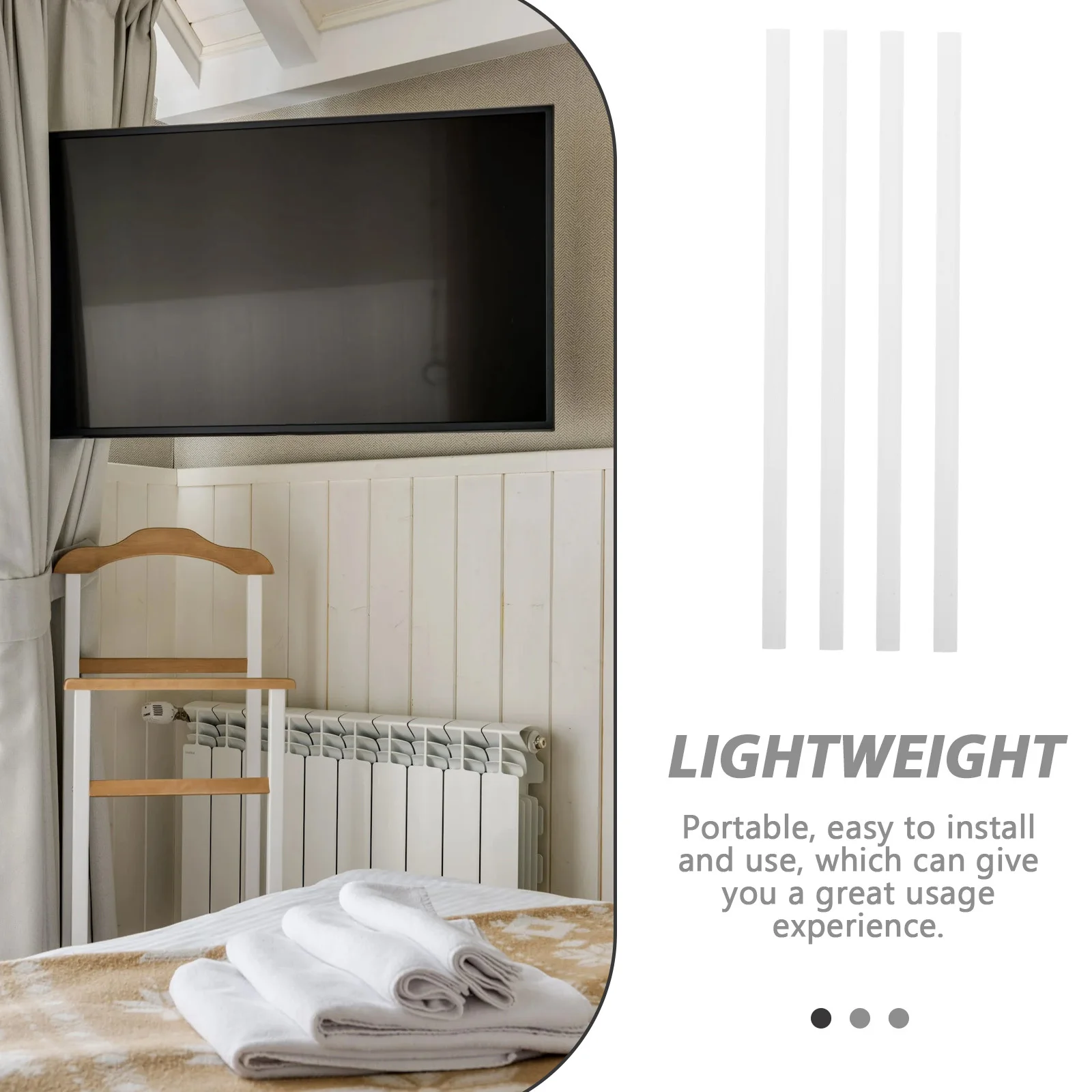 

1Set Cable Hider Wall Strip Sturdy Plastic Cable Concealer Wall Wire Cover Cord Protector for Computer Audio Wire Management