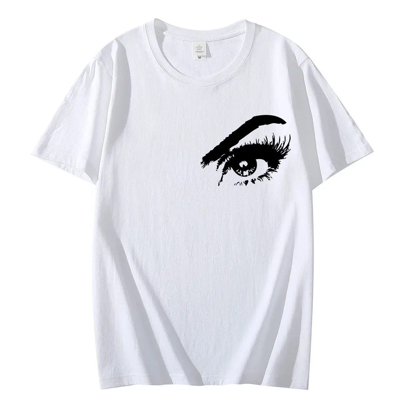 Singer Alanis Morissette Eyelash Print T-shirt Casual Fashion Oversized T-shirts Summer Unisex 100% Cotton Short Sleeve T Shirts