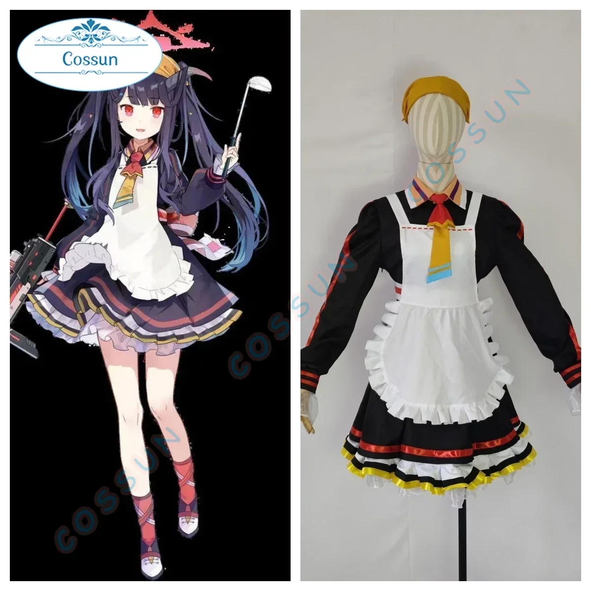 

[Customized] Game Blue Archive Aikiyo Fūka Cute Style Maid Dress Cosplay Costume Halloween Outfits Women Anime Clothing New