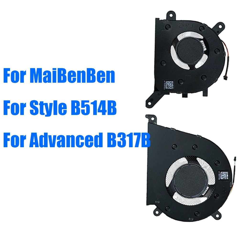 For MaiBenBen For Style B514B-i521UM B514B-i736UM B514B-U540UM For Advanced B317B-i521UM DC5V Laptop CPU+GPU Fan