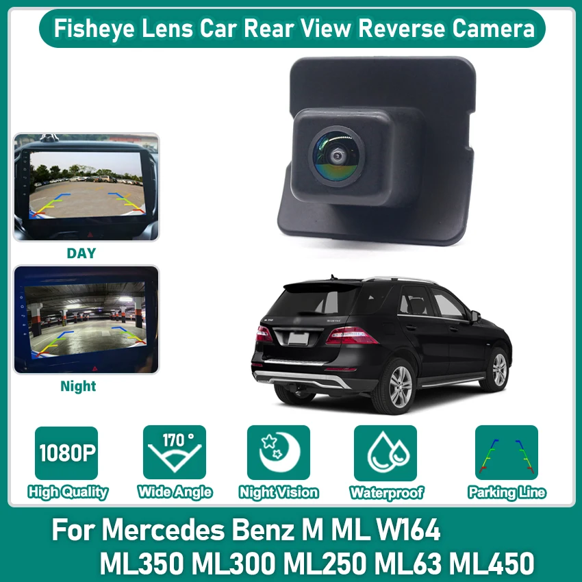 

HD Водонепроницаемая широкоугольная камера заднего вида «рыбий глаз» для Mercedes Benz M ML W164 MB ML350 ML300 ML250 ML63 ML450