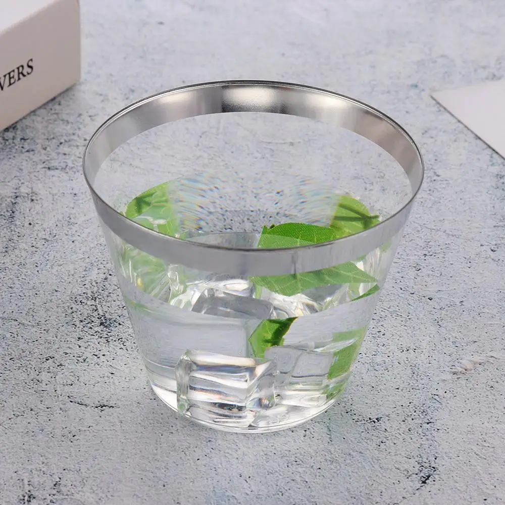 10/20/30pcs Home Decor Wedding Supplies Wine Tableware Plastic Cups Transparent Disposable