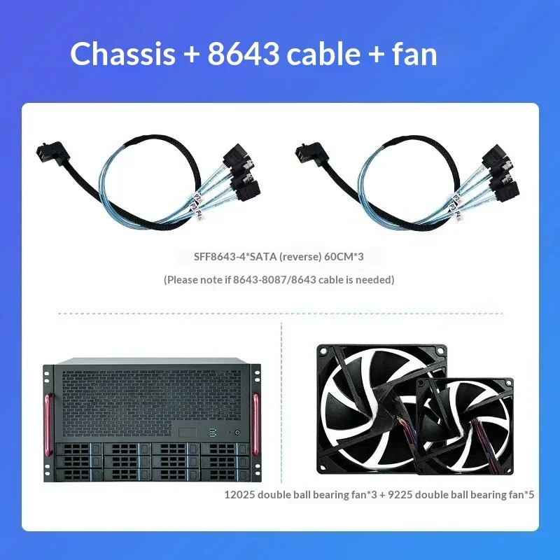4U 12-Bay NAS Server Chassis – Pre-Installed 800W Redundant PSU, ATX Support, 8 PCIe Slots, Hot-Swap Drive CageGoods in stock