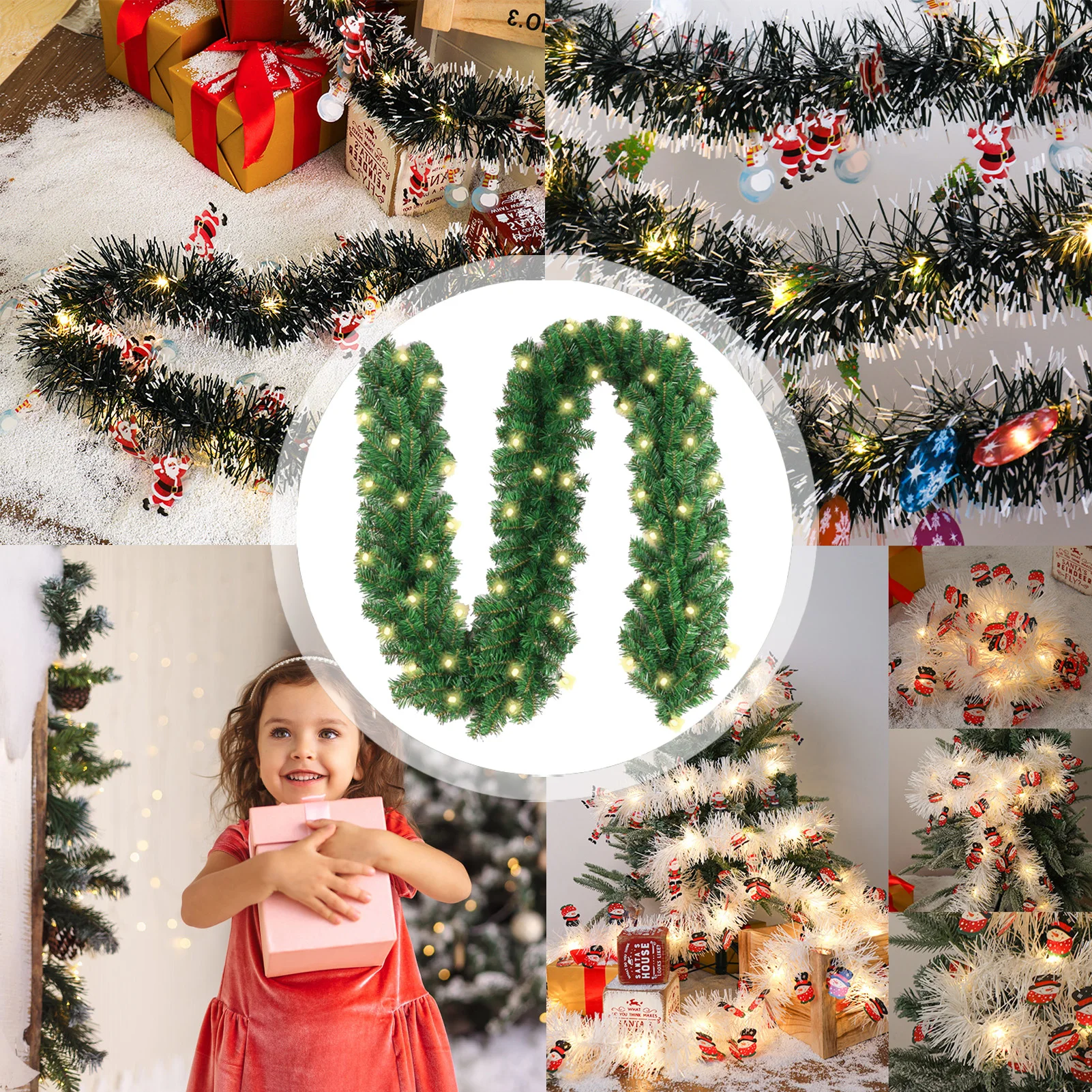 

2.7m Decoration Rattan PVC Encrypted Decorative Vine For Garden Courtyard Fireplace Wall 2025 Christmas Thanksgiving Day Decors