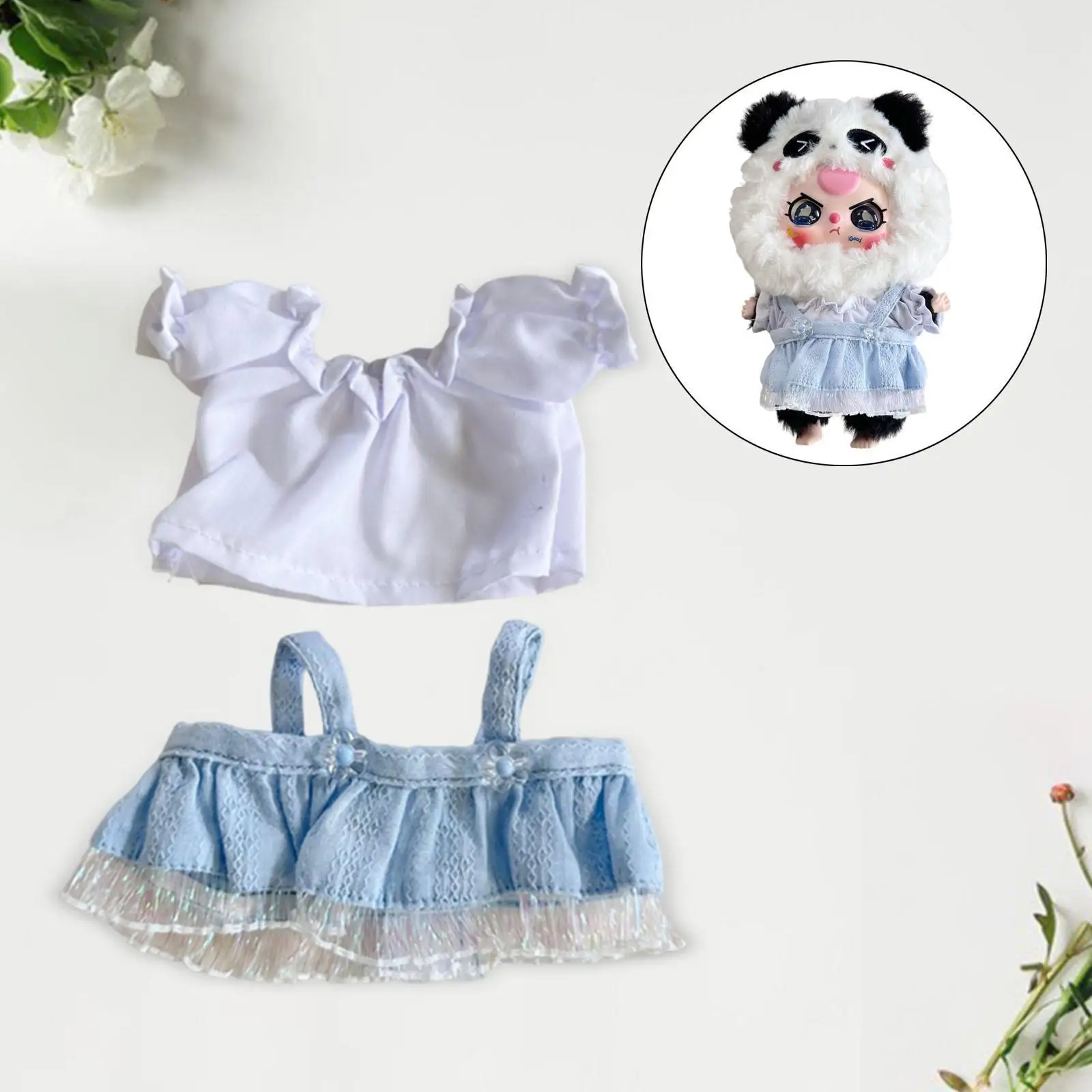 Mini Doll Clothes Doll Dress Set for Pendant Doll 20 Cm Dolls Cloth Dolls