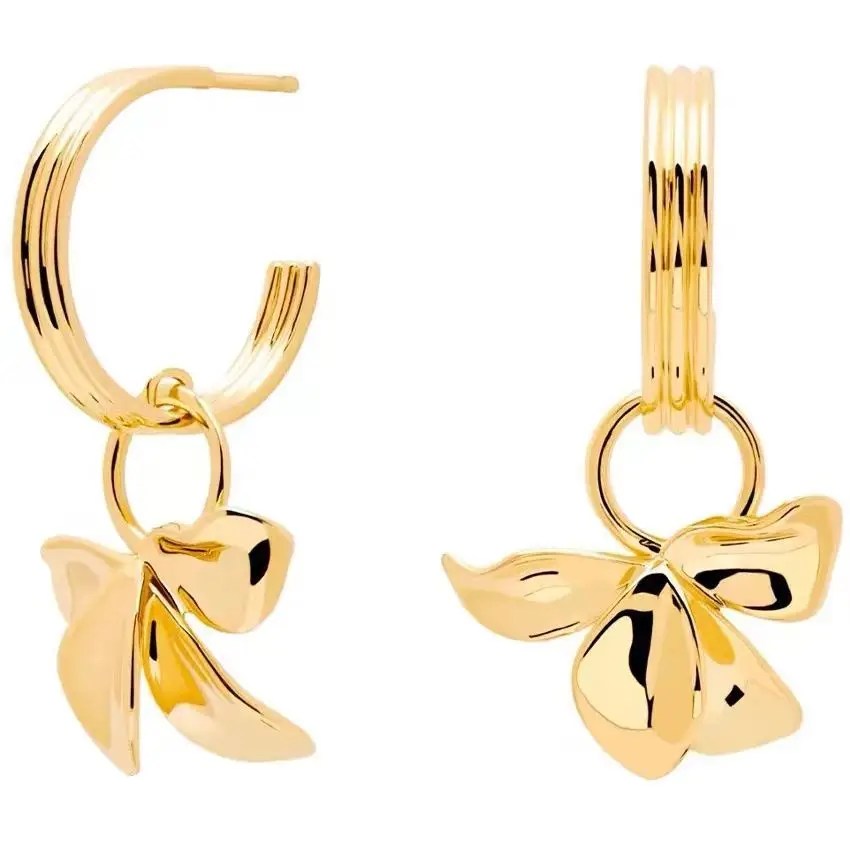 2022 جديد INS الرياح المتخصصة تصميم دائرة الذهبي زهرة رائعة الجنية مزاجه آلهة مروحة أقراط