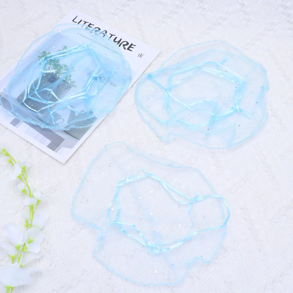 

100 Pcs Sequin Disc Yarn Bag Party Favor Bags Candy Wedding Festival for Organza Drawstring Pouches Happy Egg