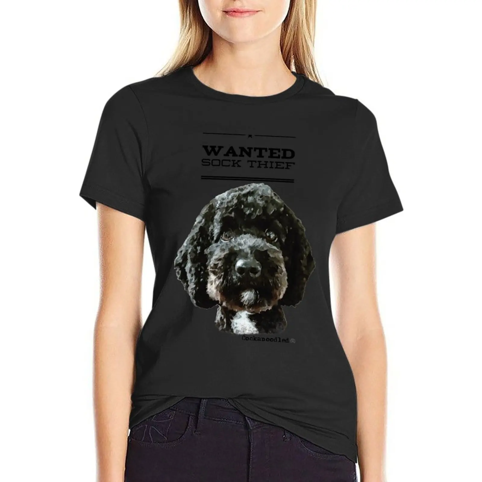 Cockapoo / Doodle Dog Sock Thief T-Shirt new edition summer clothes anime Womens graphic t shirts