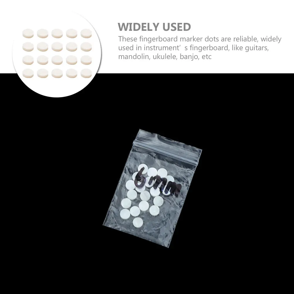 

20 Pcs Finger Board Guitar Tone Fingerboard Dots Fret Markers for Mosaic Position Fretboard Stickers Inlay