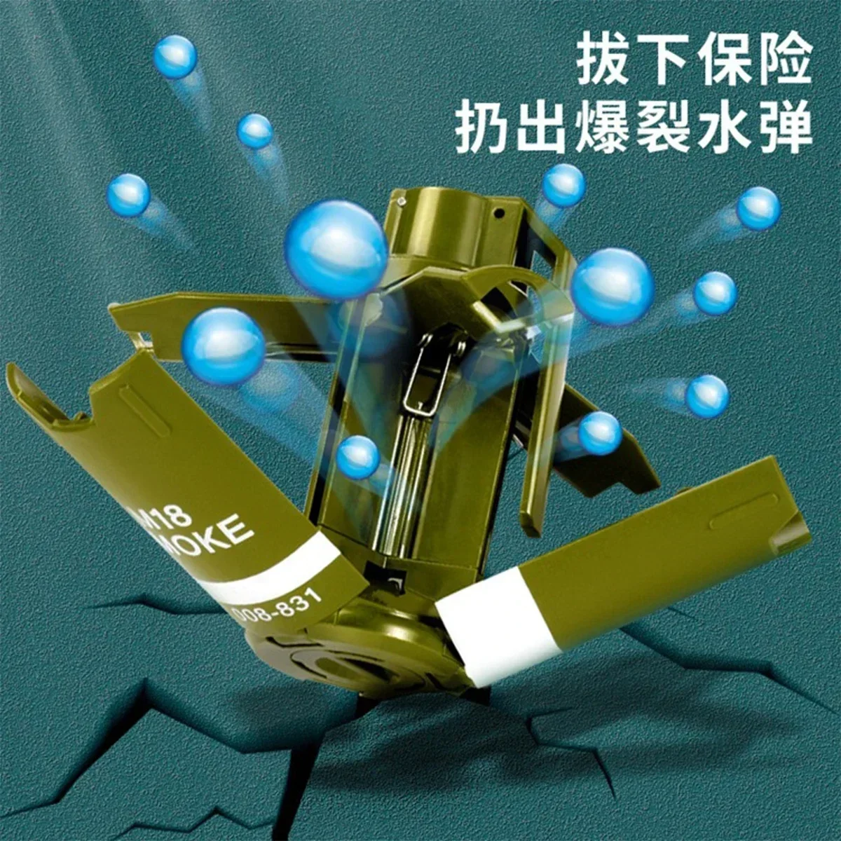1/2 قطعة قنبلة مائية قنبلة يدوية نموذج M18 قنبلة دخان يمكن تحميلها بالقنابل المائية النثار في الهواء الطلق شخص حقيقي CS لعبة الدعائم #6