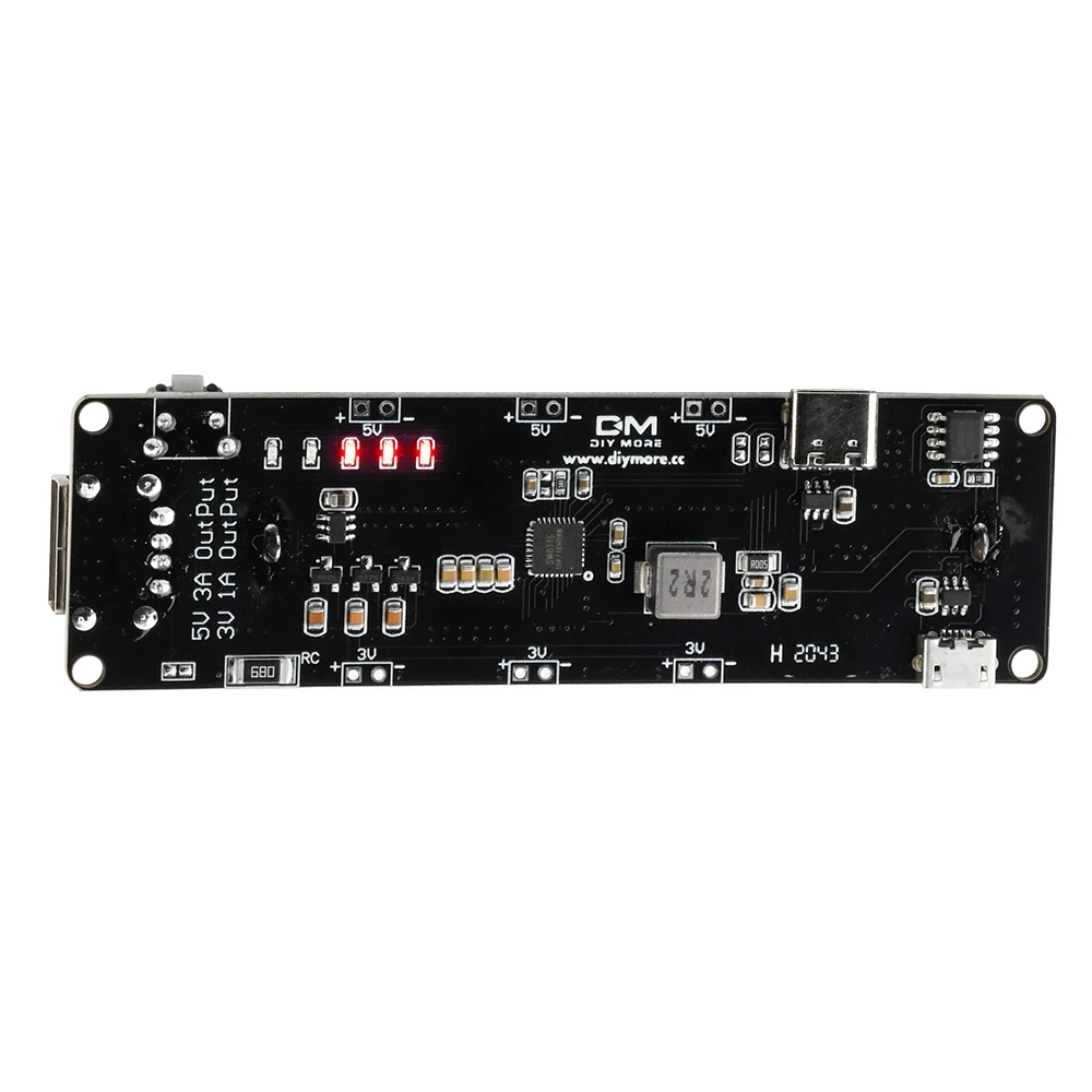 Escudo de bateria de lítio 18650 V3 - Placa de expansão de energia 5V com micro USB para Arduino, WEMOS, ESP32, e ESP8266