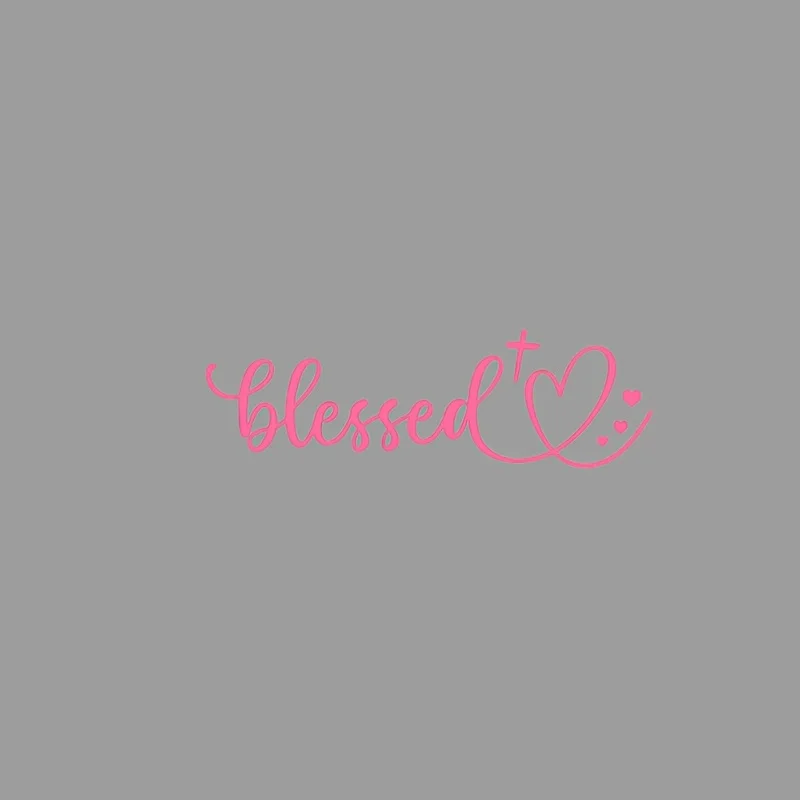 6PCS Blessed Heart Bible Verse Sticker, Decor Decal for Car Rearview Mirror Water Cup