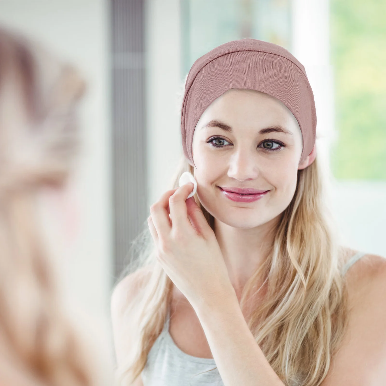 

Elastic Cotton Sleeping Hat Comfortable Sleep Cap Chic Women Headband Lightweight Portable Hair Protector Night Bonnet Adult Use