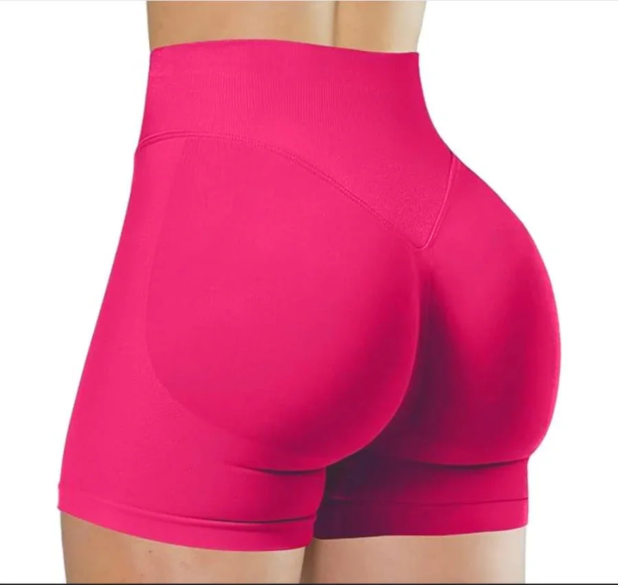 Nahtlose High-Waist-Gym-Shorts für Damen, Po-Lifting, Slim Fit, hochelastische Yoga-Shorts für Fitnesstraining, Laufen & Radfahren