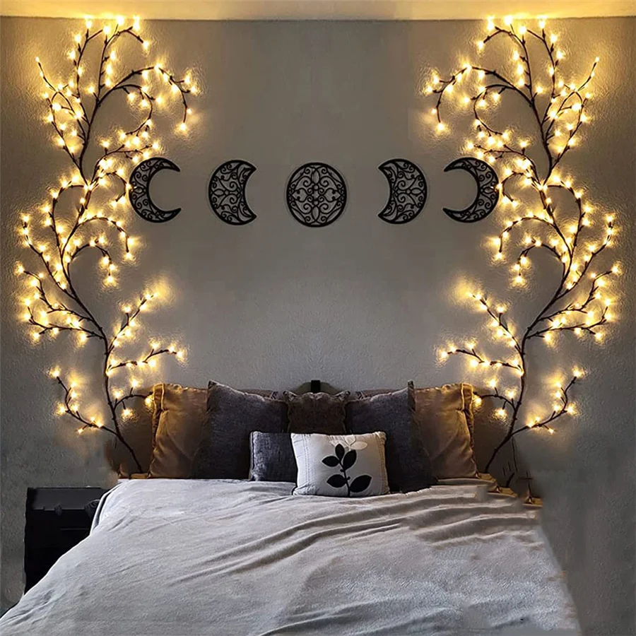 Waterproof 144 LED Willow Vines String Lights Flexible DIY Fairy Garland Lights for New Year Party Wedding Christmas Decoration