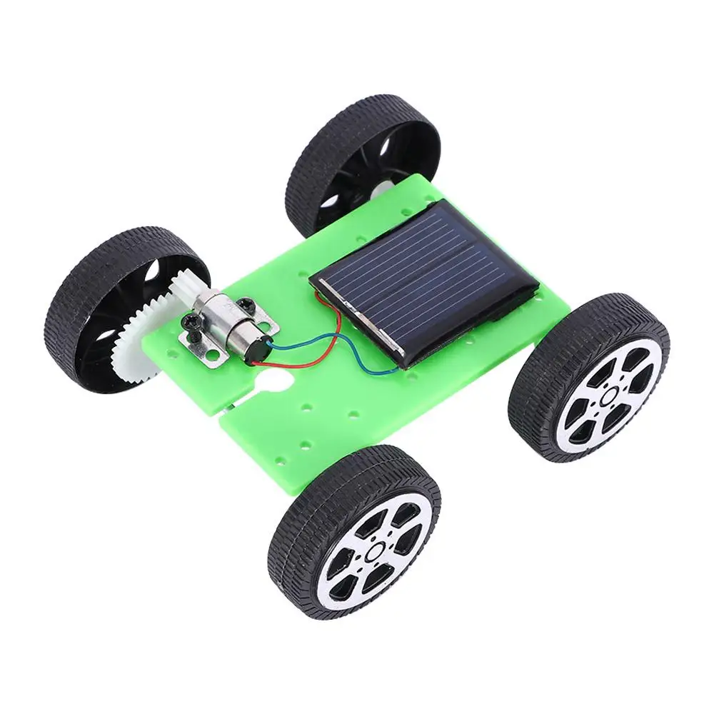 Mini Energy Toy Kid Solar Car DIY Assembly Car Educational Kit Gadget Powered Robot Puzzle IQ