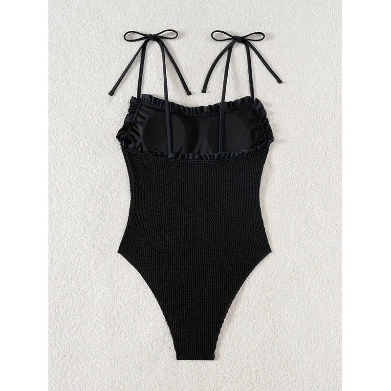 2026 New Black Sexy One Piece Swimsuits Closed Women Swimwear Push Up Swimming Wear Body Bathing Suits Beachwear Pool Bather