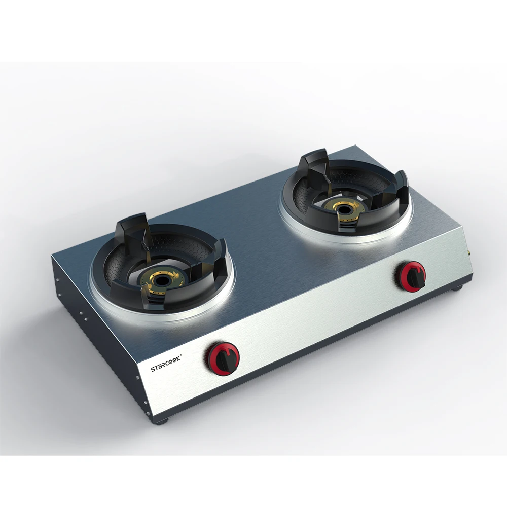 2 burner High Pressure Gas Kitchen stove For Household