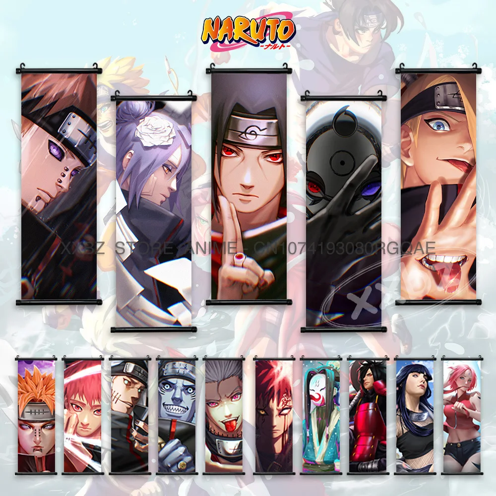 

Naruto Scrolls Picture Madara Uchiha Interior Decorative Painting Canvas Home Decor Pain Poster Temari Room Wall Art Kawaii Gift