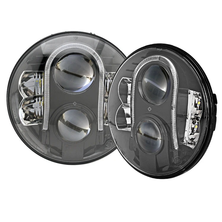 7Inch Round Led Headlight Tuff Plus Factory Price Hot Sell 80W 40W Drl Halo Angle Jk Headlight Offroad Truck Led Headlight