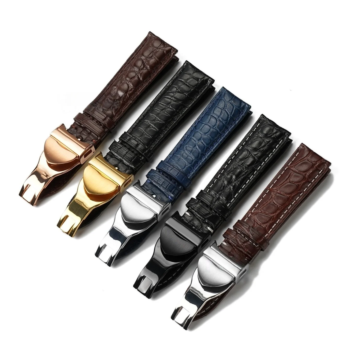 

Ремешок для часов из крокодиловой кожи 20 мм, 21 мм, 19 мм, подходит для Tudor Black Bay GMT Pelagos, универсальный, мужской, с застежкой-фолдером