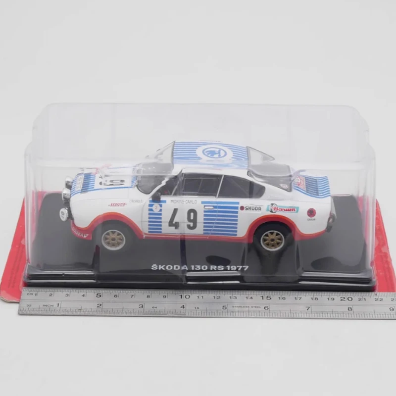 Diecast IXO 1:24 Skoda 130 RS WRC 1977, coche de Rally, coche de simulación de aleación, modelo clásico, recuerdo para adultos, regalo, pantalla estática