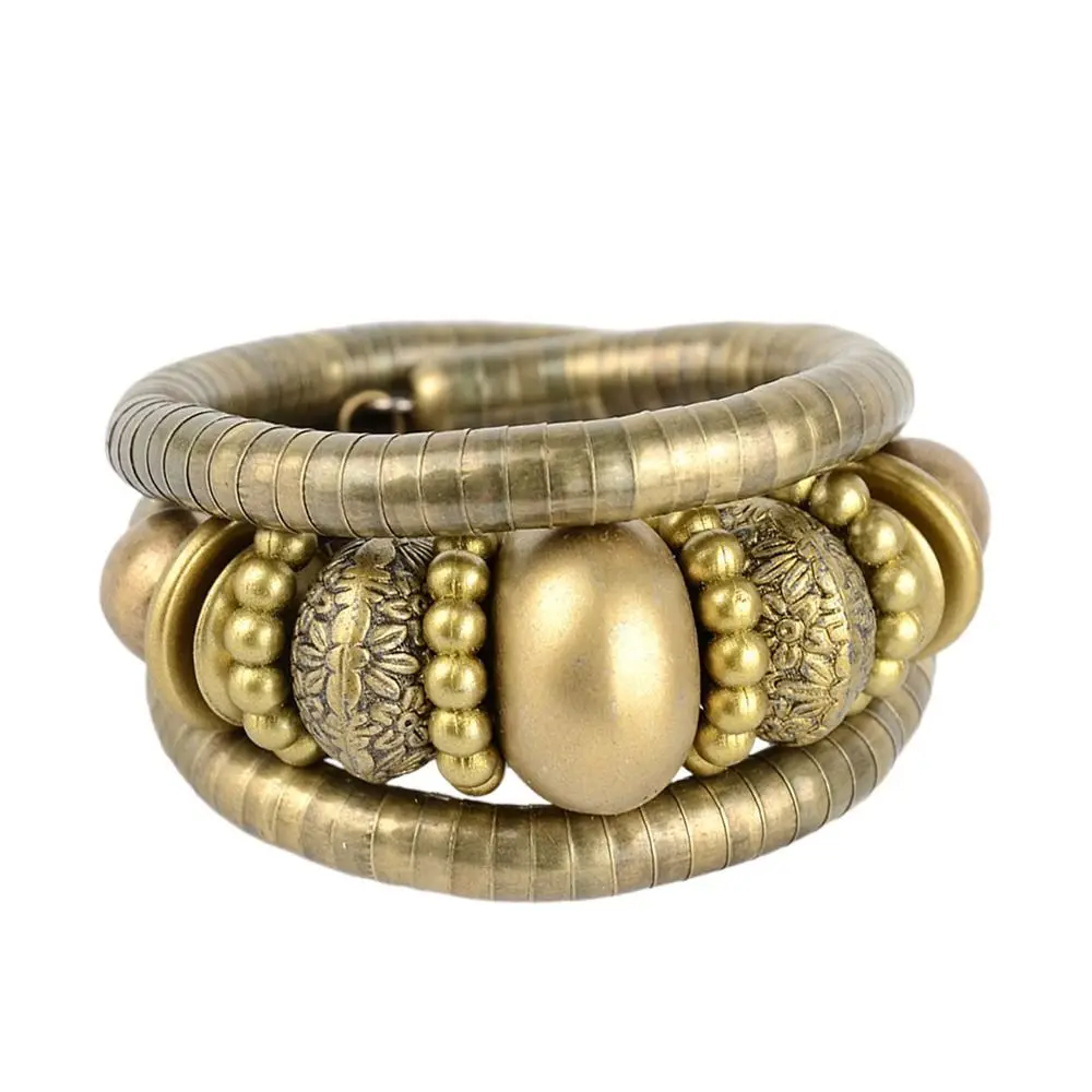 Новый браслет в виде змеи из сплава, многослойный браслет золотого цвета, серебряный цвет, трехслойный браслет в стиле панк, ювелирные аксессуары