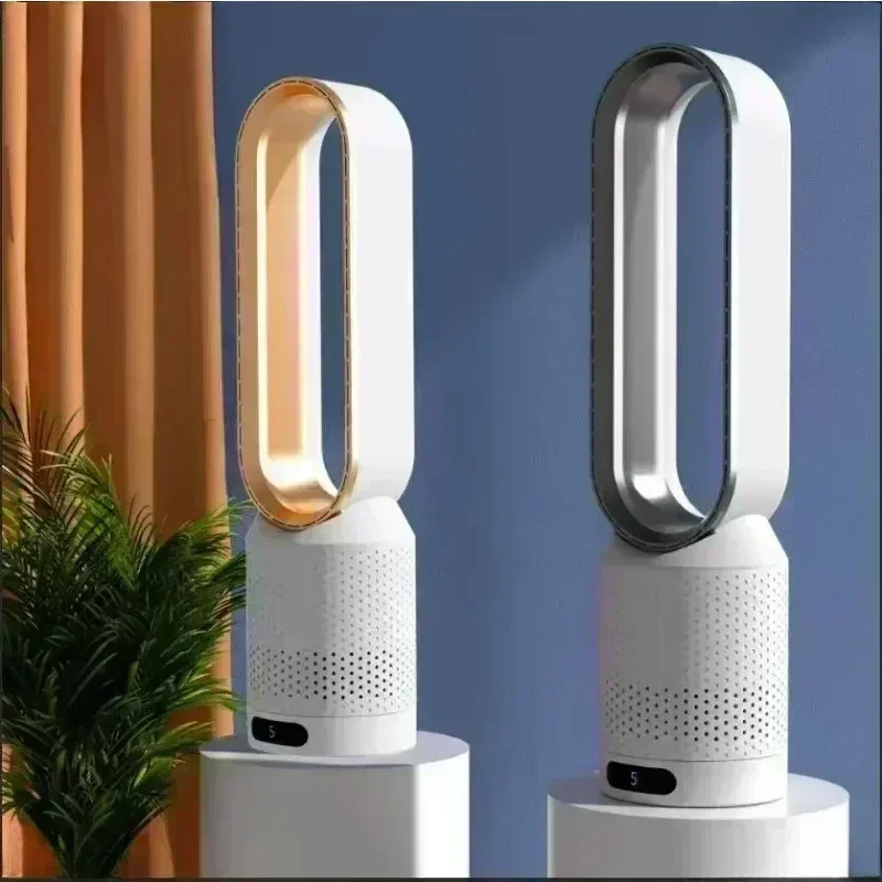 

Бесшумный напольный/настольный электрический вентилятор-башня без лопастей 2026 для общежитий с функцией очистки воздуха и циркуляции