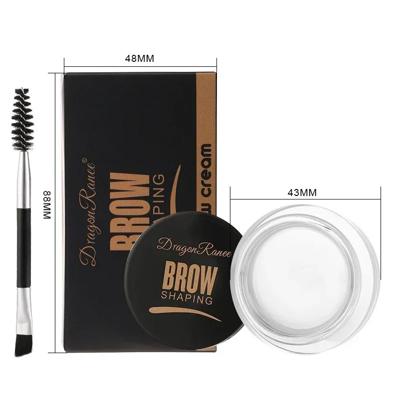 6 Color Wild Brow Styling Eyebrow Cream with Brush Long-lasting Color-resistant Eyebrow Gel Soap Wax White Eyebrow Cream