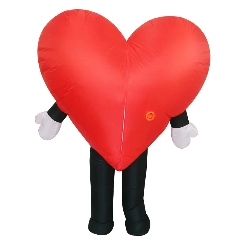 Valentine's Day Red Love Heart Props Performance Inflatable Love Costume Atmosphere Stage Performance Prop Birthday Wedding Gift
