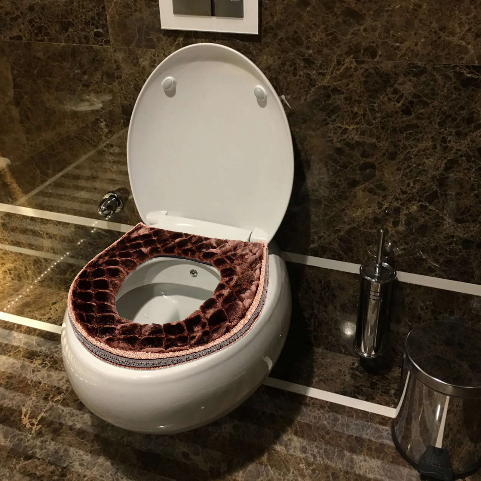 

1Pcs Thickened Toilet Seat Mats Soft Supple Easy to Assemble Disassemble Bathroom Supplies Toilet Seat Cushions