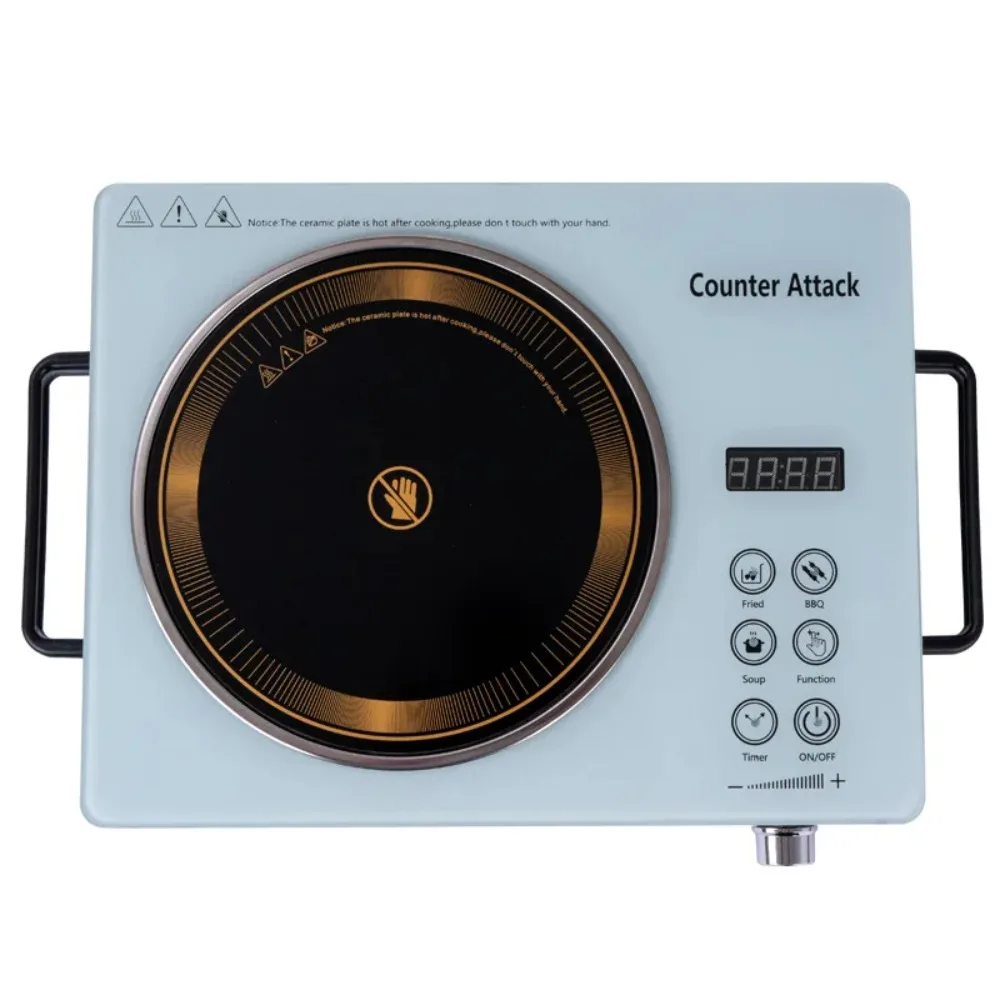 2200W Ceramic Electric Hot Plate,220V Electric Ceramic Stove Touch Control Infrared Cooker,Single Burner Cooktop For Cooking BBQ