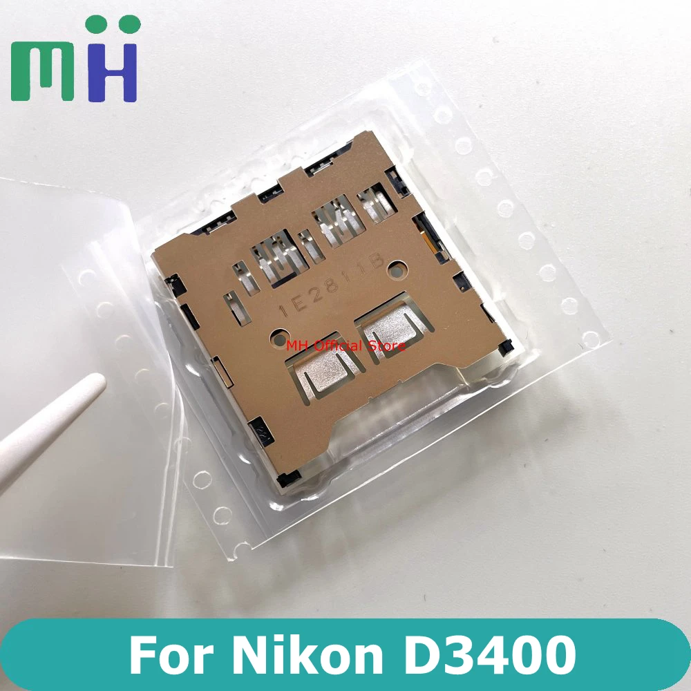 Original NEW For Nikon D3400 SD Memory Card Reader Connector Slot Holder Camera Replacement Repair Spare Part