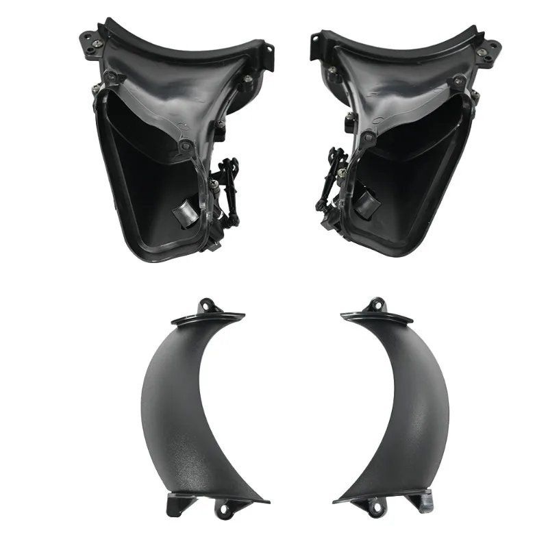 Motorcycle accessories for locomotive modification, gliding double lights, air inlet box inside the gliding hood, black.