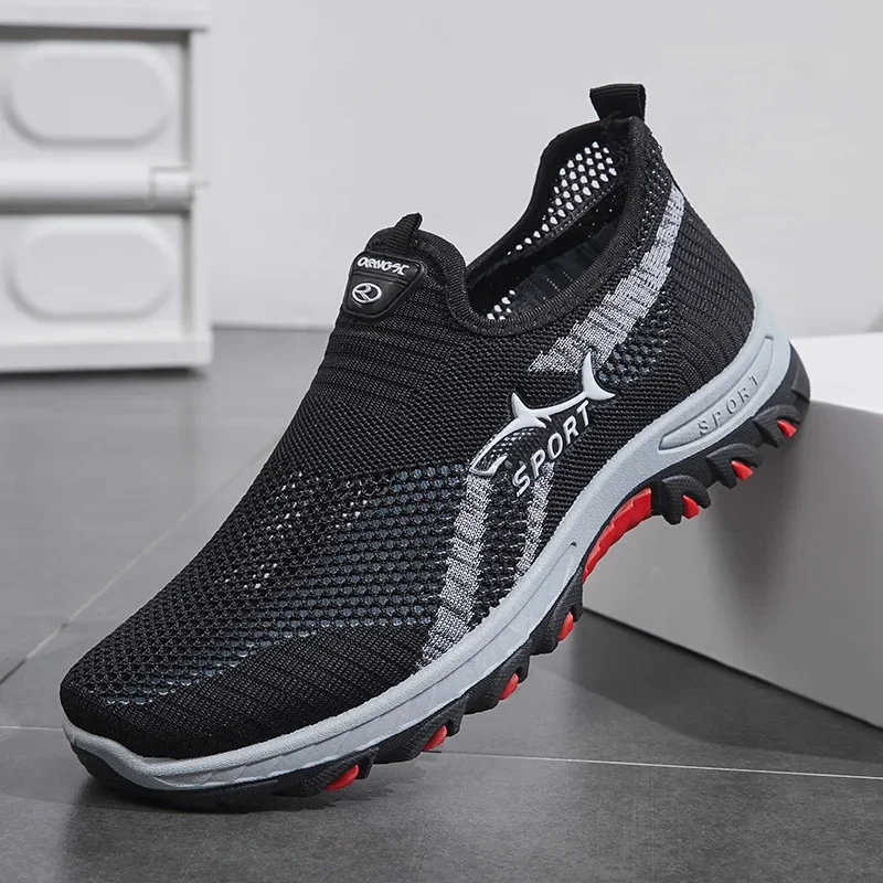 

2026 Breathable Hiking Shoes Men Air Mesh Casual Sneakers For Outdoor Lightweight Casual Shoes Men New Fashion Walking Shoes
