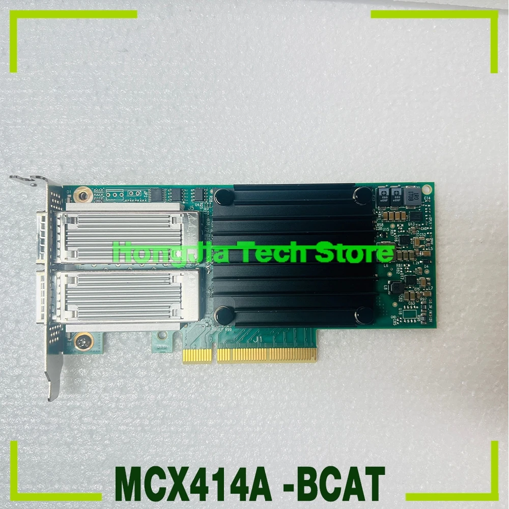 High Quality CX414A ConnectX-4 40/56GbE PCI-Ex8 Dual Port 10 Gigabit Fiber Optic Network Card InfiniBand NIC MCX414A-BCAT