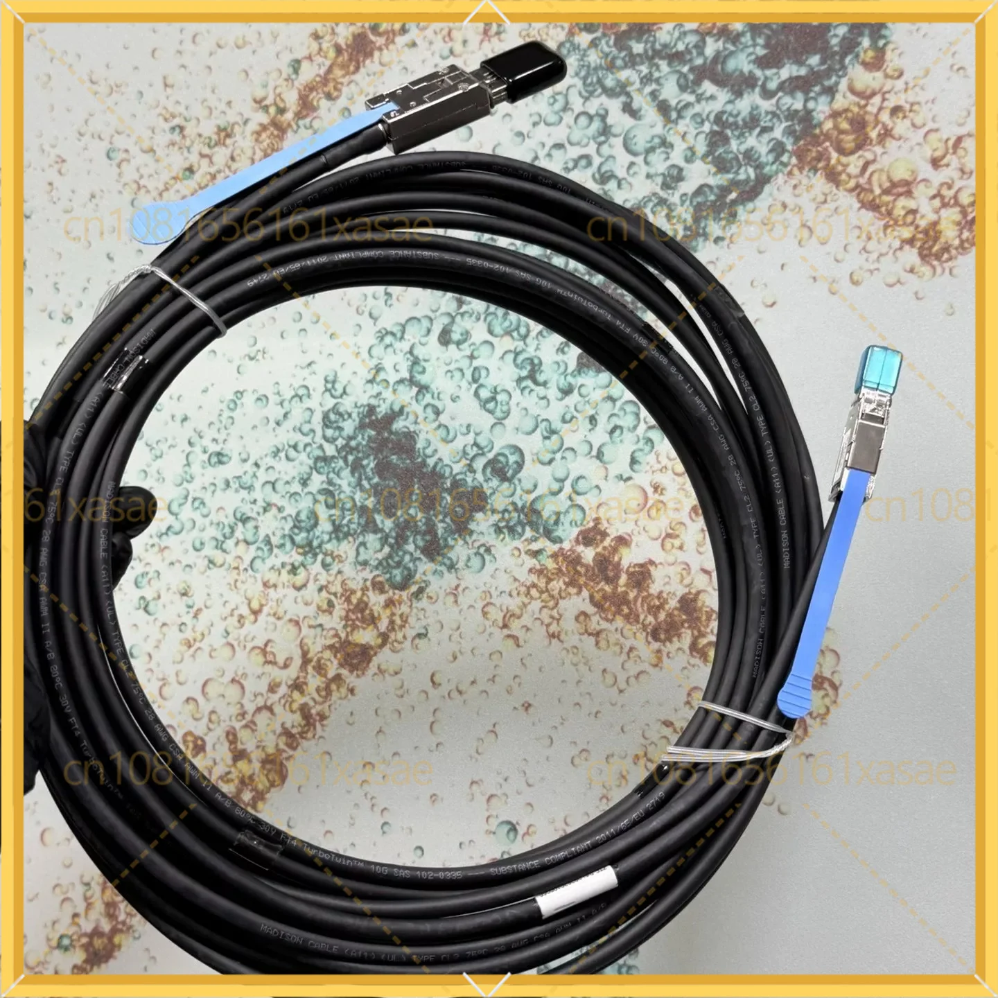 Original Brand New For TE Mini SAS HD SFF8644 To SFF8088 5M External Server Cable SAS3.0 12Gbps High Speed Storage Wire
