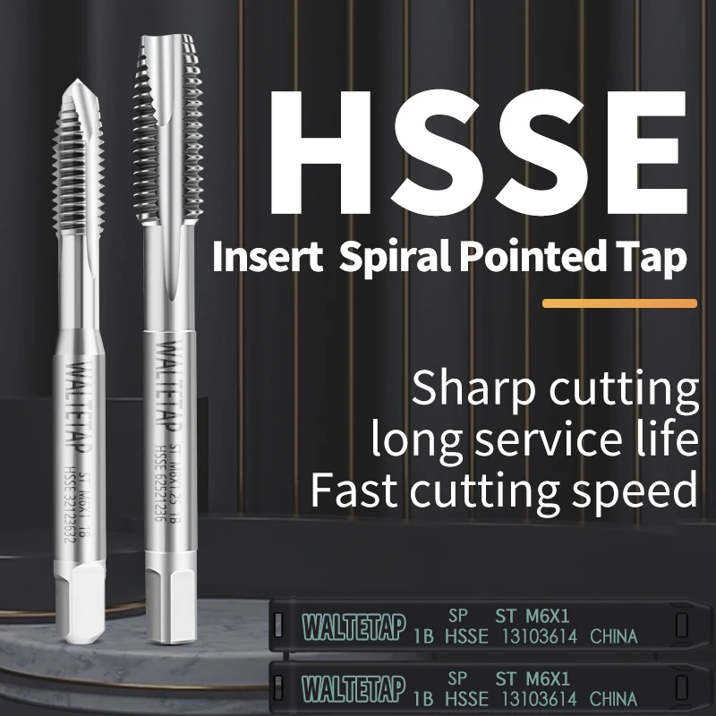 WALTETAP HSSE-M35 JIS Стандартный метчик со спиральной вставкой STI ST M2 M2.5 M3 M4 M5 M6 M8 M10 Машинные метчики с резьбой