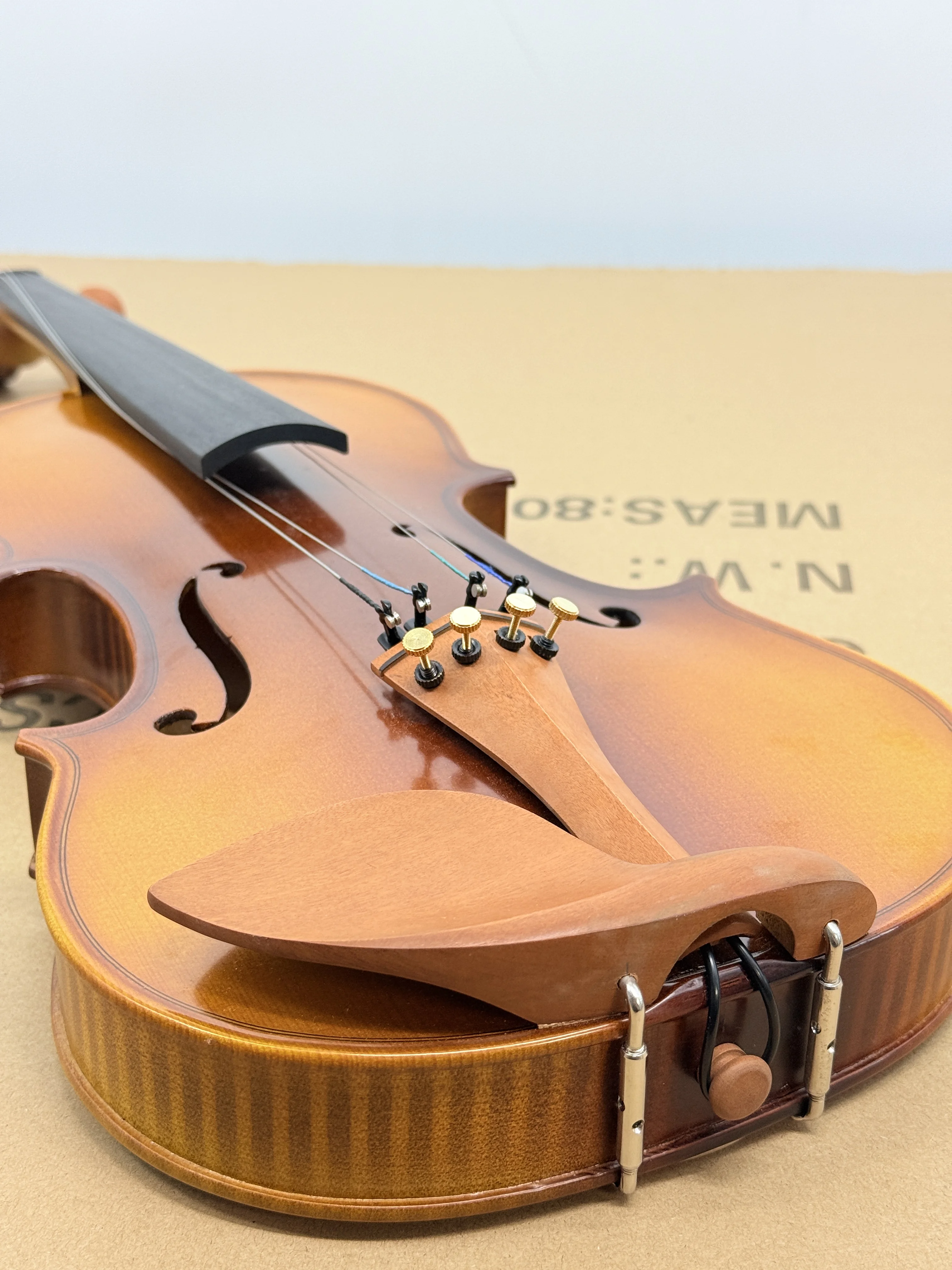 4/4 Handmade Antique Violin, Solid Wood Beginner Violin with Full Set Accessories (Case, Bow, Shoulder Rest)